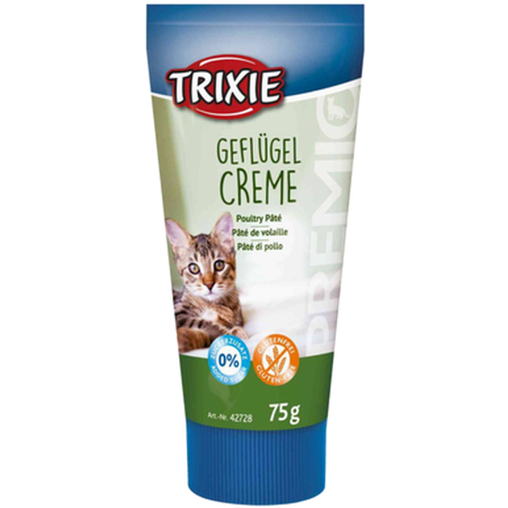 Trixie - Premio Cat Fjærkrepaté - Kattegodbit på tube Blå 75g - Katt - Helse og pels - Hygiene - Godbiter - Dyrekassen.no