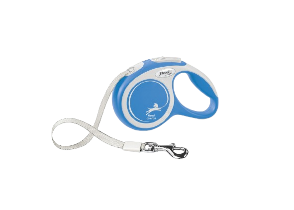 Flexi - Rullebånd New Comfort Tape, 5m, S, maks 15kg, Blå - Hund - Dyrekassen.no