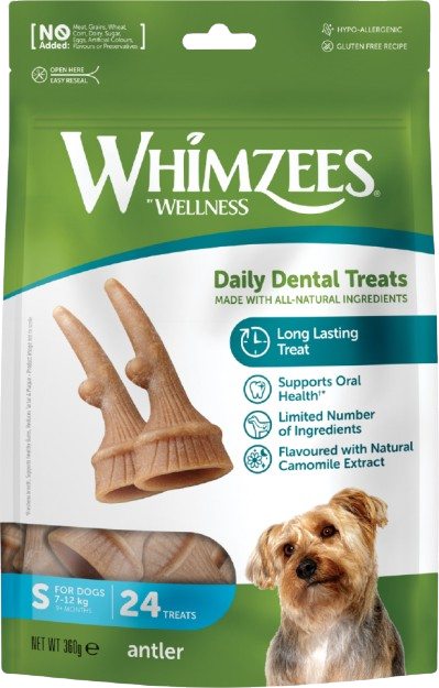 Whimzees - Occupy Antler S, 24-pakning, 360 g - Hund - Hundegodteri - Dyrekassen.no