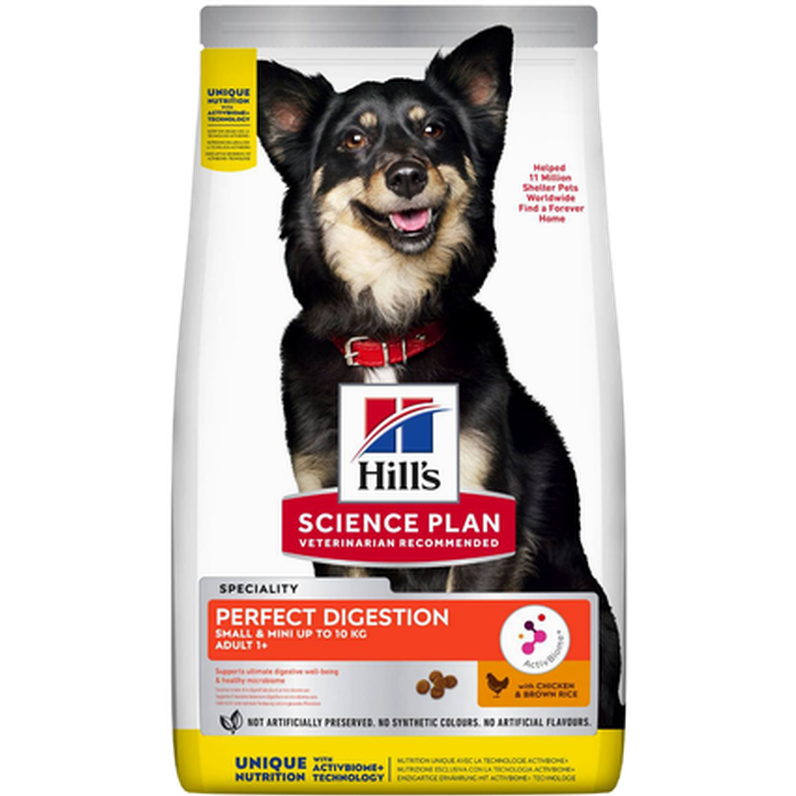 Hills Science Plan - Adult Perfect Digestion Small & Miniature Chicken & Rice - Dry Dog Food 3 kg - Hund - Hundefôr - Dyrekassen.no