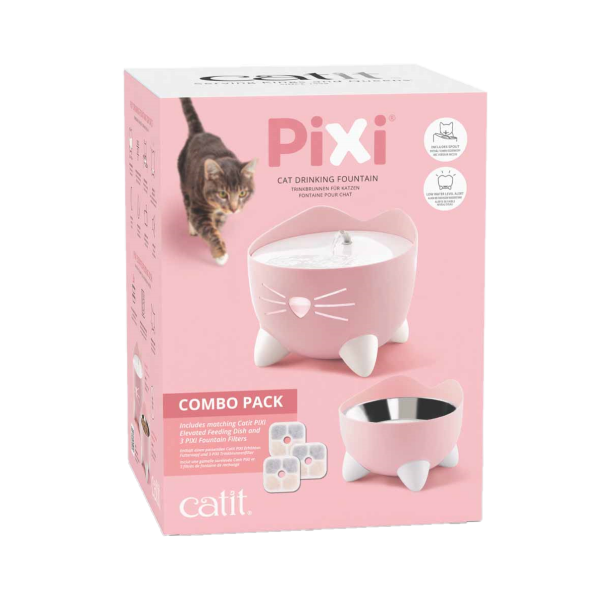 Catit - Vannfontene med matskål Pixi Pink - Katt - Helse og pels - Hygiene - Kattens Matplass - Drikkefontener - Dyrekassen.no