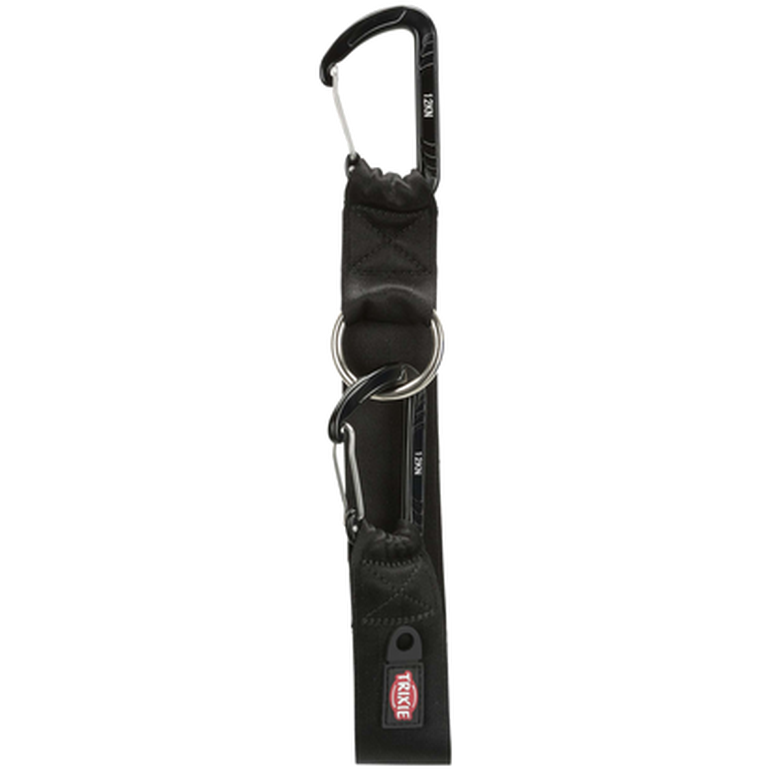 Trixie - Universell belterem, Mounteneer karabinkrok svart 30 cm / 38 mm - Hund - Hundebur - Reisetilbehør - Dyrekassen.no