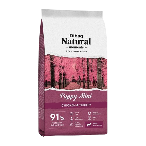 DIBAQ - Natural Moments Puppy Mini 3 kg - Hund - Tørrfôr - Dyrekassen.no