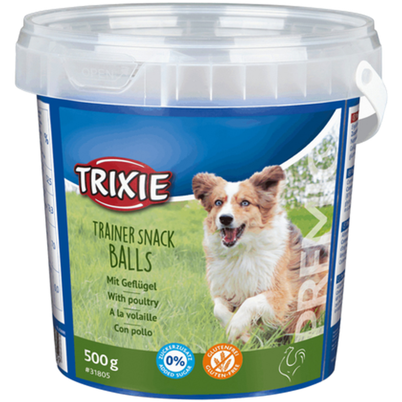 Trixie - Premio Trainer Snack Balls Kylling Brun 500g - Hund - Hundegodteri - Dyrekassen.no