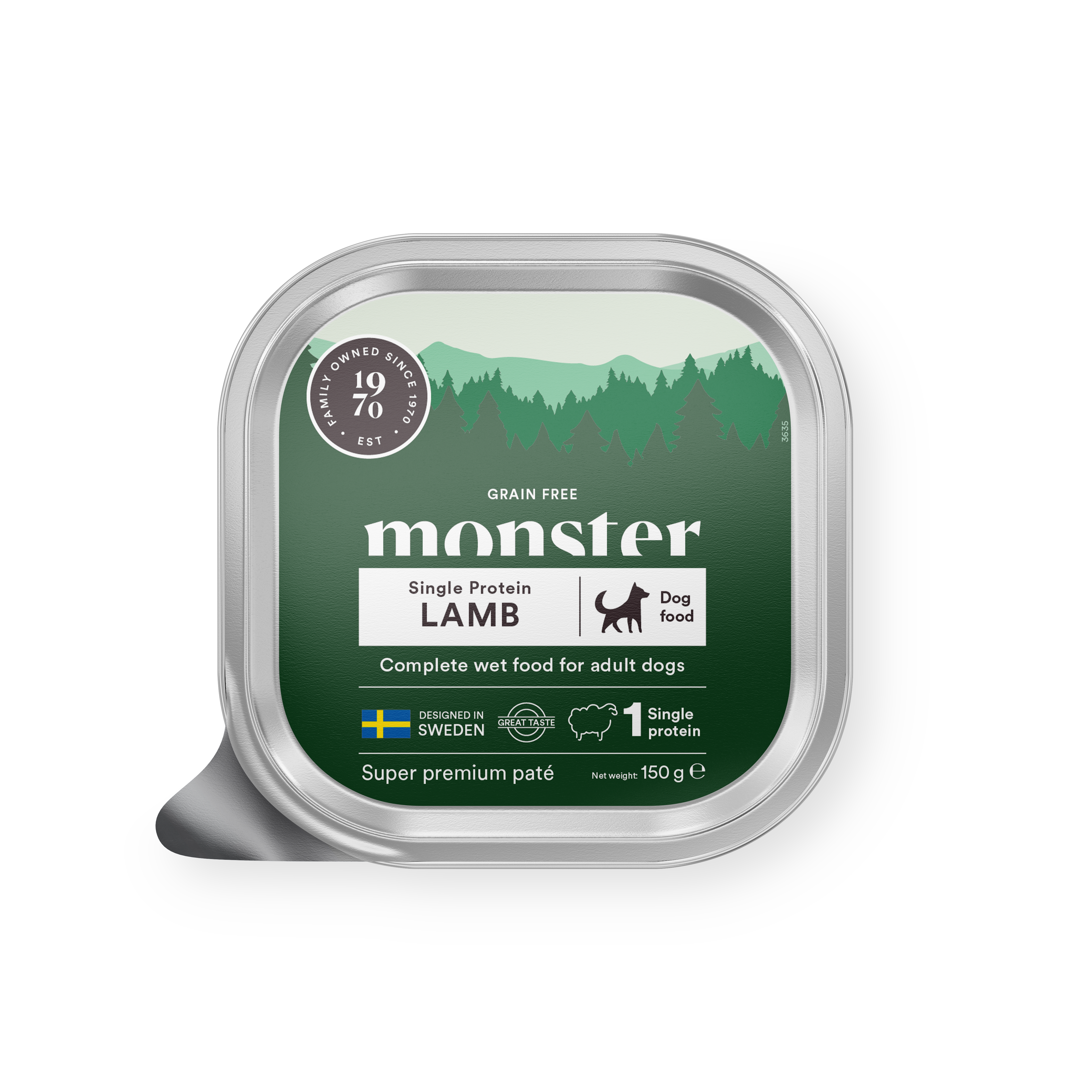 Monster Pet Food Hundepaté av lam 150 g