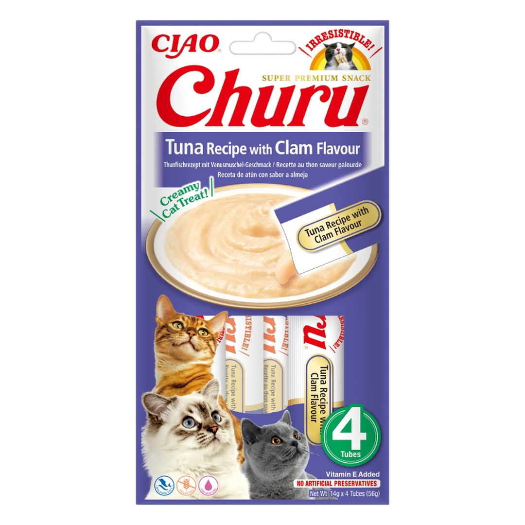 Churu Cat Tuna Withclam Flavour 4X14G