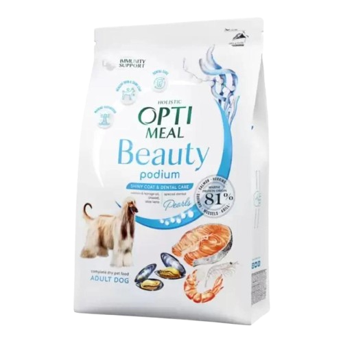 Optimeal - Shiny Coat & Dental Care Adult Dogs Of All Breeds Marine Super Food 10 kg - Hund - Hundefôr - Dyrekassen.no