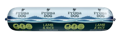 Prima Dog Kjøttpølse med lam og ris 800 g