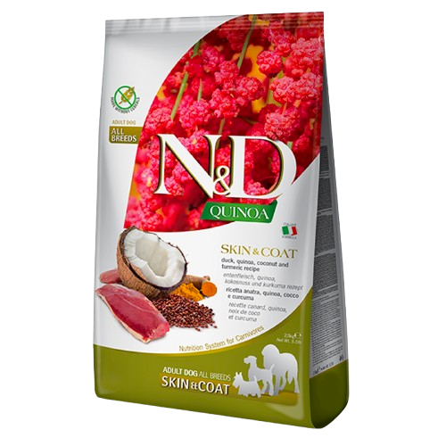 Farmina - Dog N&D Quinoa Skin & Coat Duck Adult 7 kg - Hund - Hundefôr - Dyrekassen.no