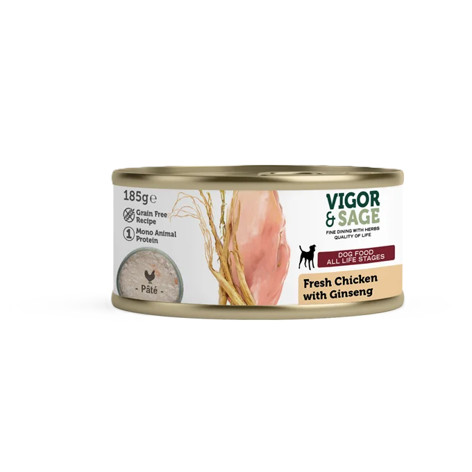 Vigor & Sage Vigor & Sage Ginseng & Fresh Chicken 185 g