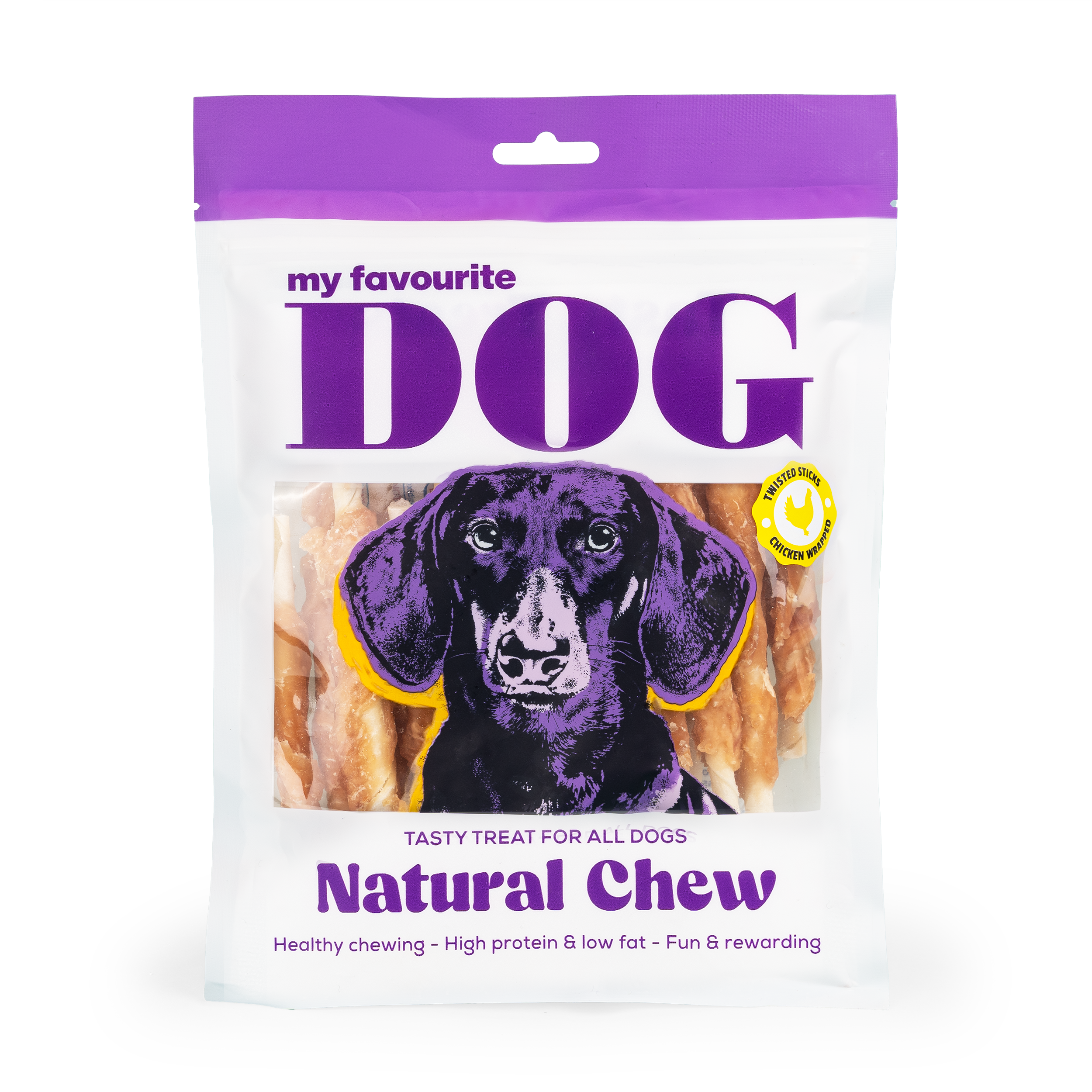 My favourite DOG Twisted Rawhide Sticks - Kylling