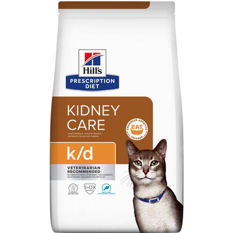 Hill's Prescription Diet Feline - k/d Kidney Care Tuna - Dry Cat Food 3 kg - Katt - Helse og pels - Hygiene - Kattemat - Dyrekassen.no