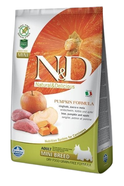 Farmina - Dog N&D Pumpkin Boar & Apple Adult Mini 7 kg - Hund - Hundefôr - Dyrekassen.no