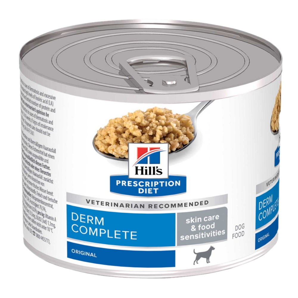 Hill's Prescription Diet Dog - Adult Derm Complete Hermetikk - Våtfôr til hund 200 g - Katt - Helse og pels - Kosttilskudd - Veterinærfôr -
