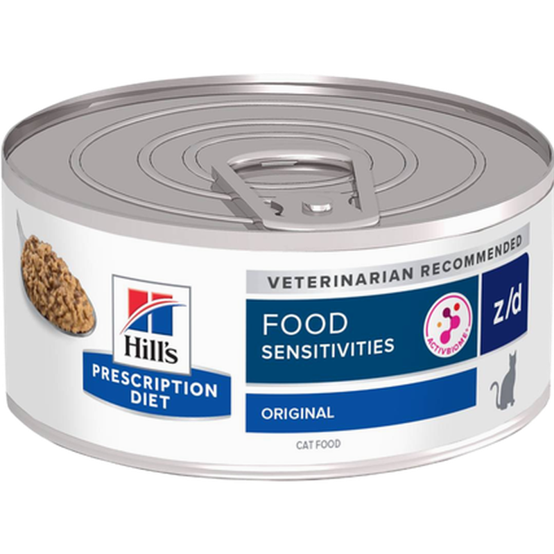 Hill's Prescription Diet Feline - z/d Food Sensitivities Original Canned - Wet Cat Food 156 g x 24 - Katt - Helse og pels - Hygiene - Kattemat -