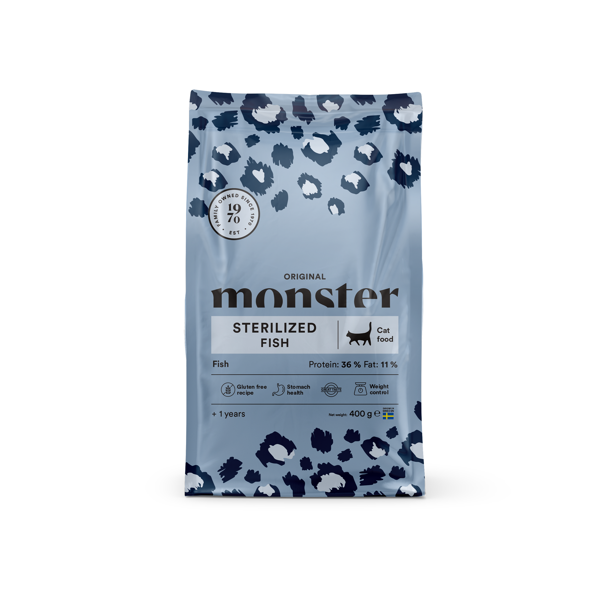 Monster Pet Food Cat Original sterilisert fisk