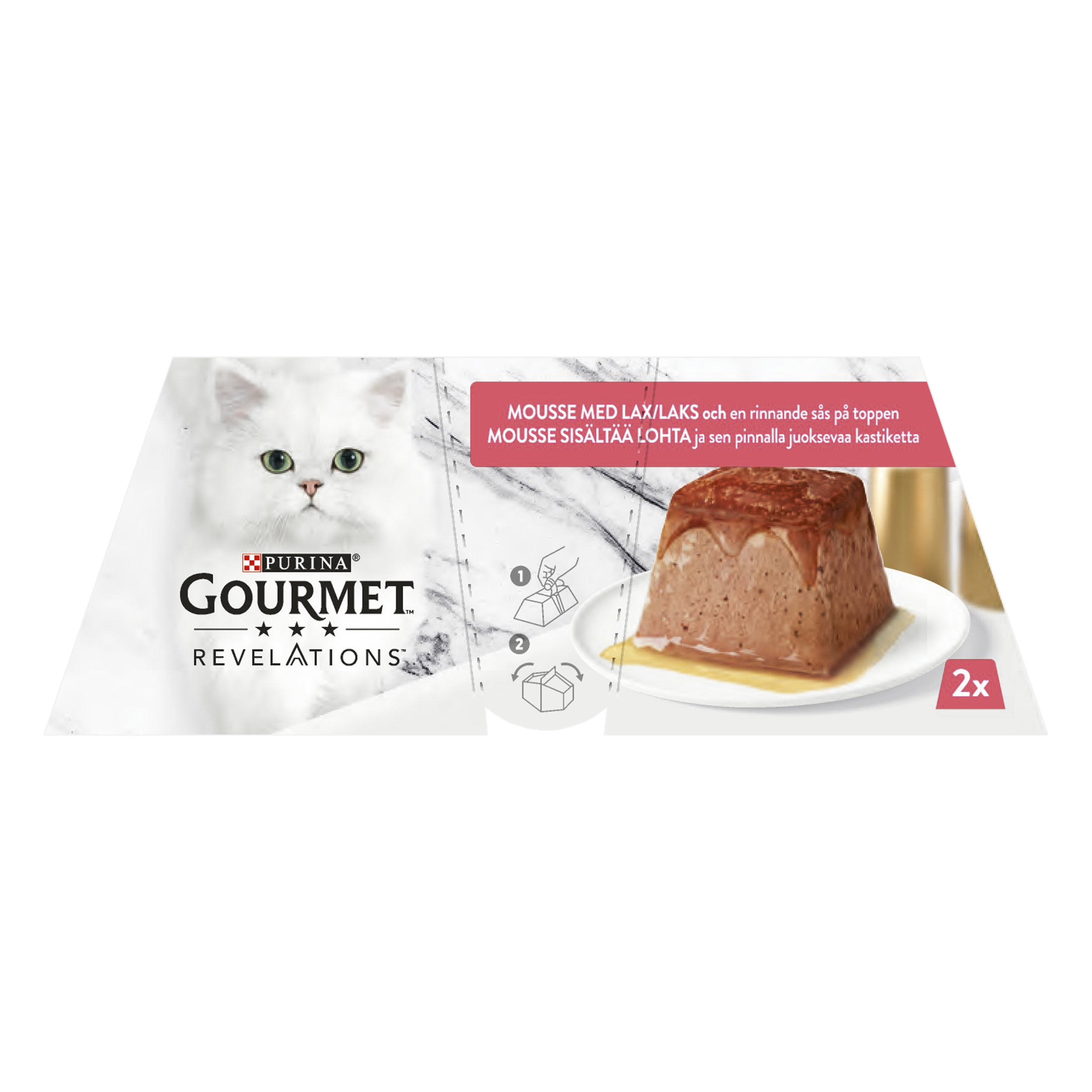 Purina Gourmet Gold - Purina Gourmet Revelations med laks 2x57g - Katt - Helse og pels - Kosttilskudd - Våtfôr - Dyrekassen.no