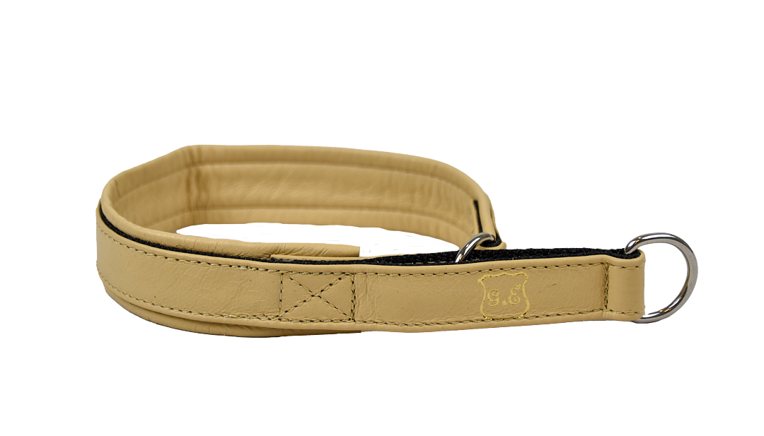 Gustaf och Evita Halsband HS Halvstryp Skinn Beige