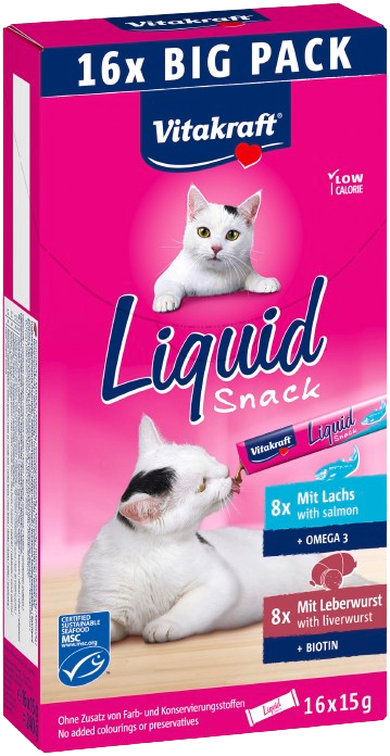 Liquid Snack Multipack lever + laks 16x15g