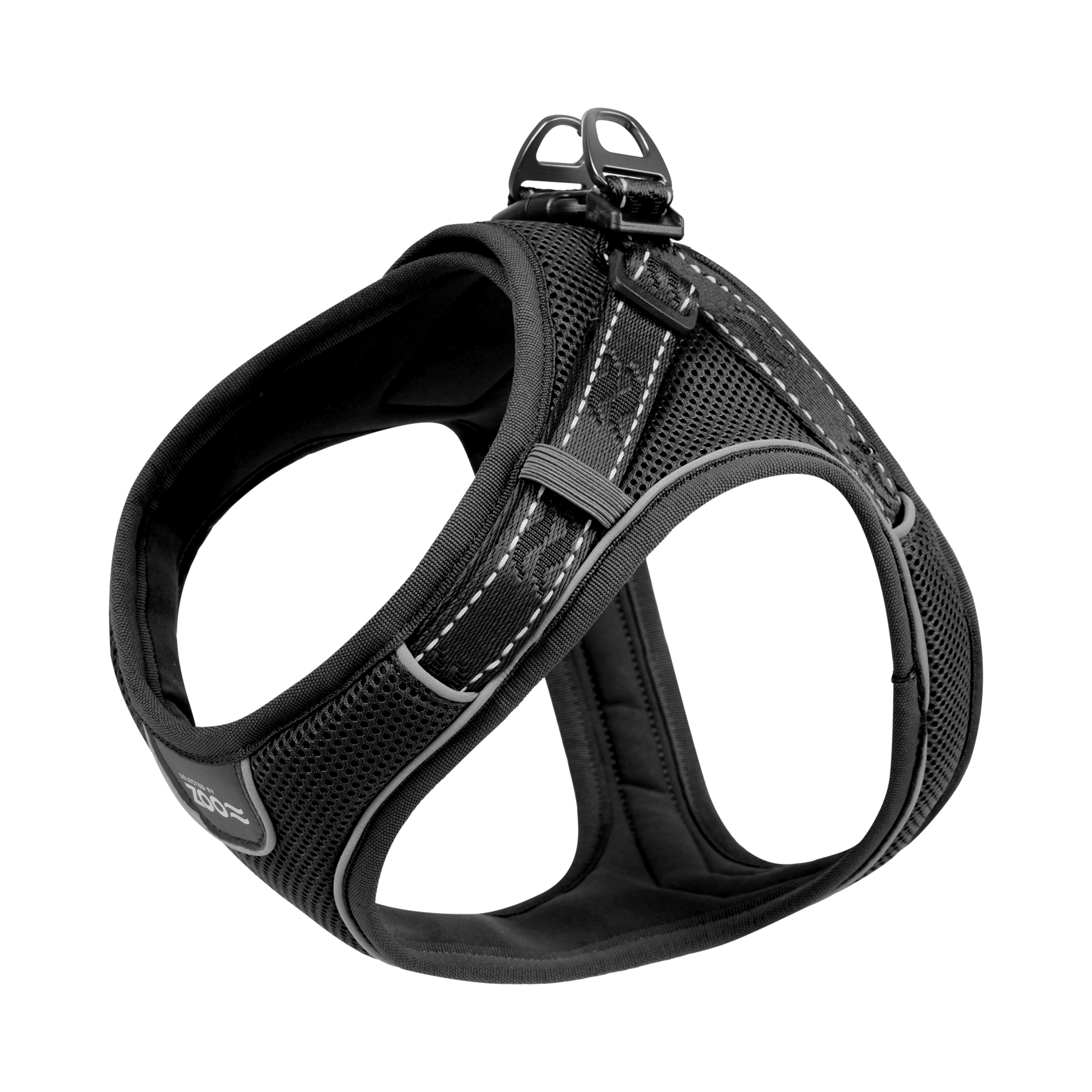 Sele Rufus Soft Adjustable S Hals 20 mm x 34-44 cm Bryst 20 mm x 46-54 cm Sort