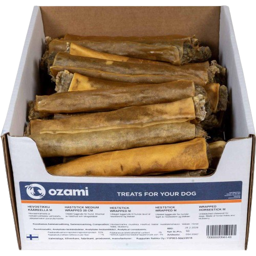 Ozami - Hestepinner Medium innpakket 20 cm - Hund - Hundegodteri - Dyrekassen.no