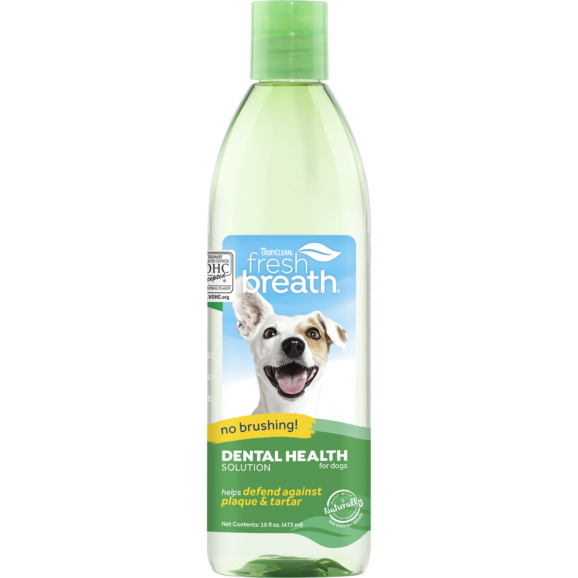 TropiClean - Fresh Breath Dental Health Solution 473 ml - Hund - Hundepleie - Tannkrem og tannbørste - Dyrekassen.no