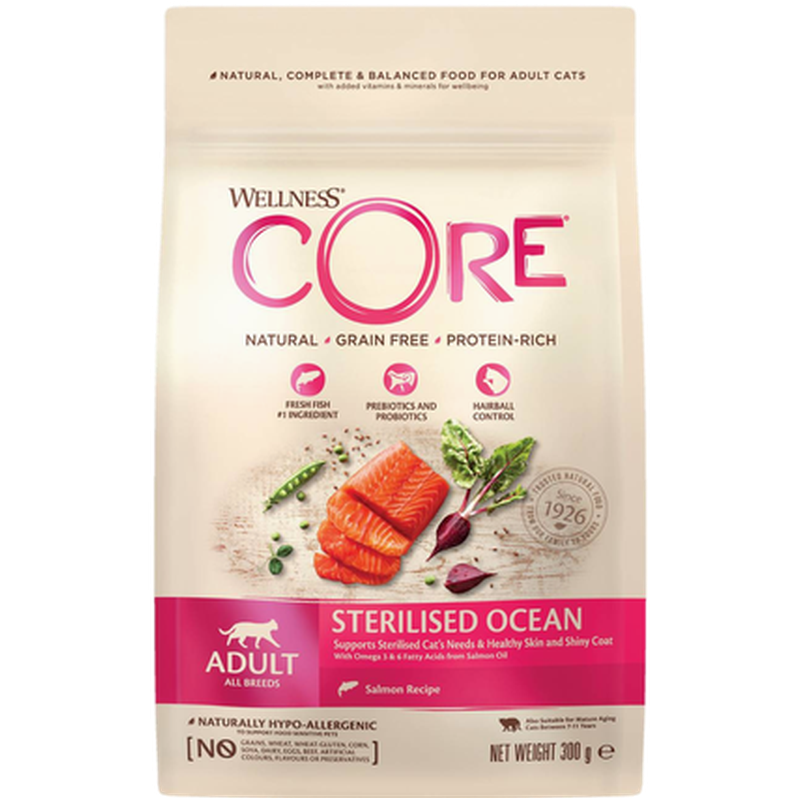 CORE Petfood - Cat Adult Sterilised Grain Free Salmon Dry Dry 1.75 kg - Katt - Helse og pels - Kosttilskudd - Tørrfôr - Dyrekassen.no