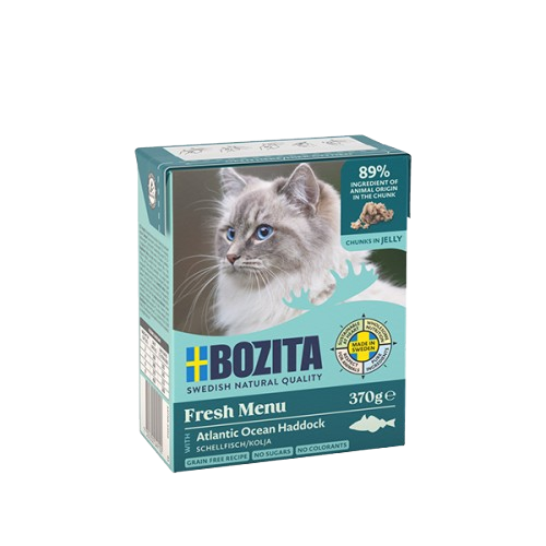 Bozita Katt - Hyse i gelé 370 g - Katt - Helse og pels - Kosttilskudd - Våtfôr - Dyrekassen.no
