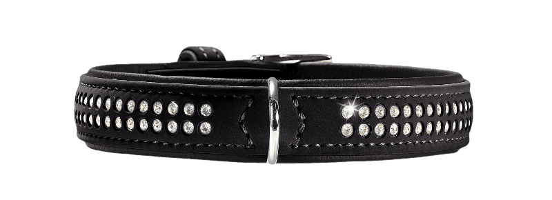 Hunter - Hundehalsbånd Softie Deluxe kunstskinn Sort XS 35cm - Hund - Hundebur - Hundehalsbånd - Dyrekassen.no
