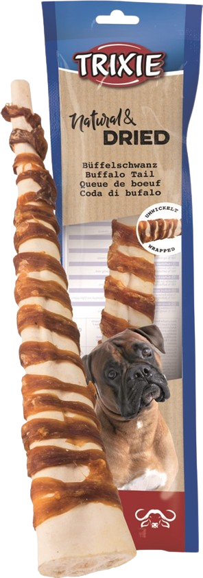 Bøffelhale, tørket, kjøttpakket, 28-30 cm