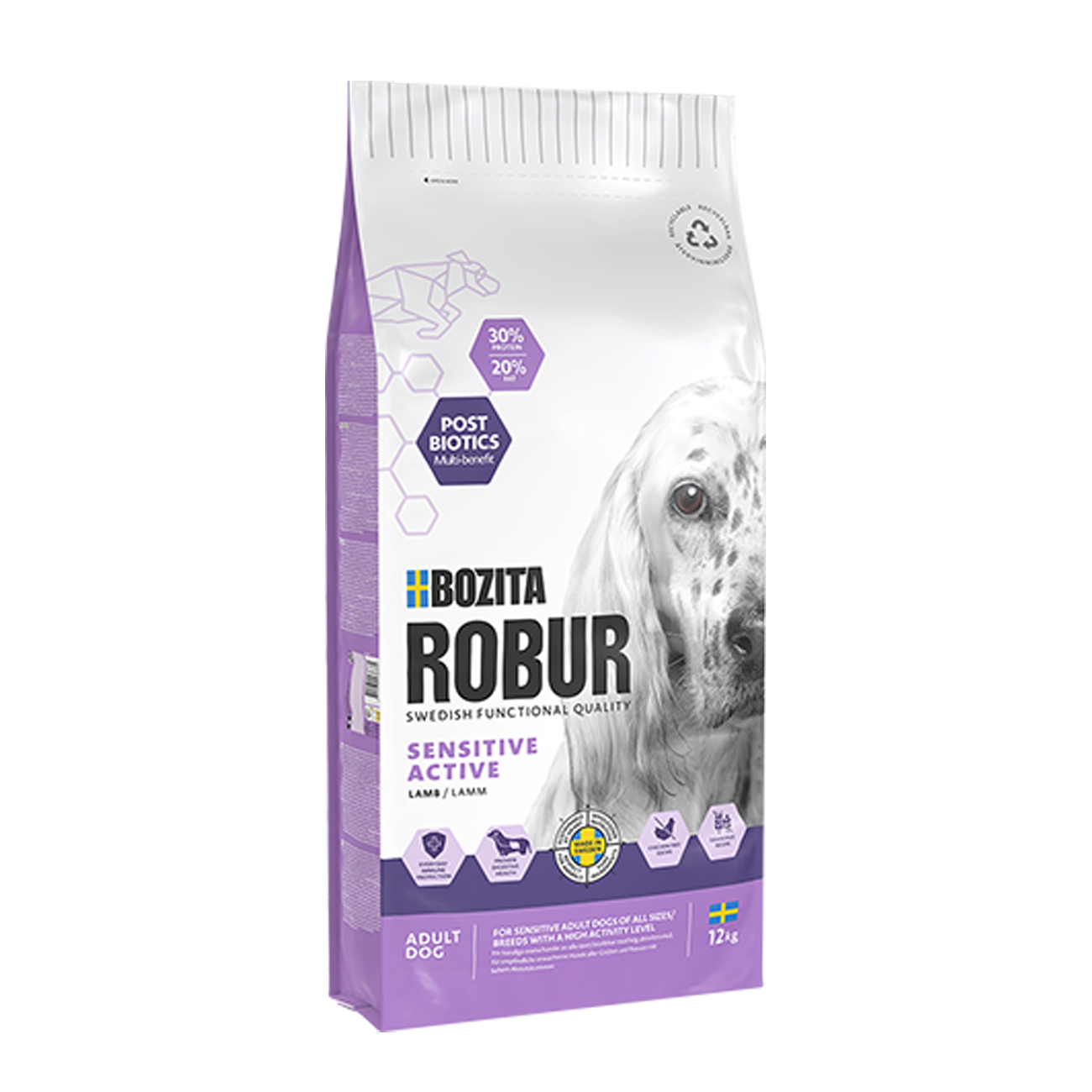 Bozita Robur - Sensitive Grain Free Active 12kg - Hund - Tørrfôr - Dyrekassen.no