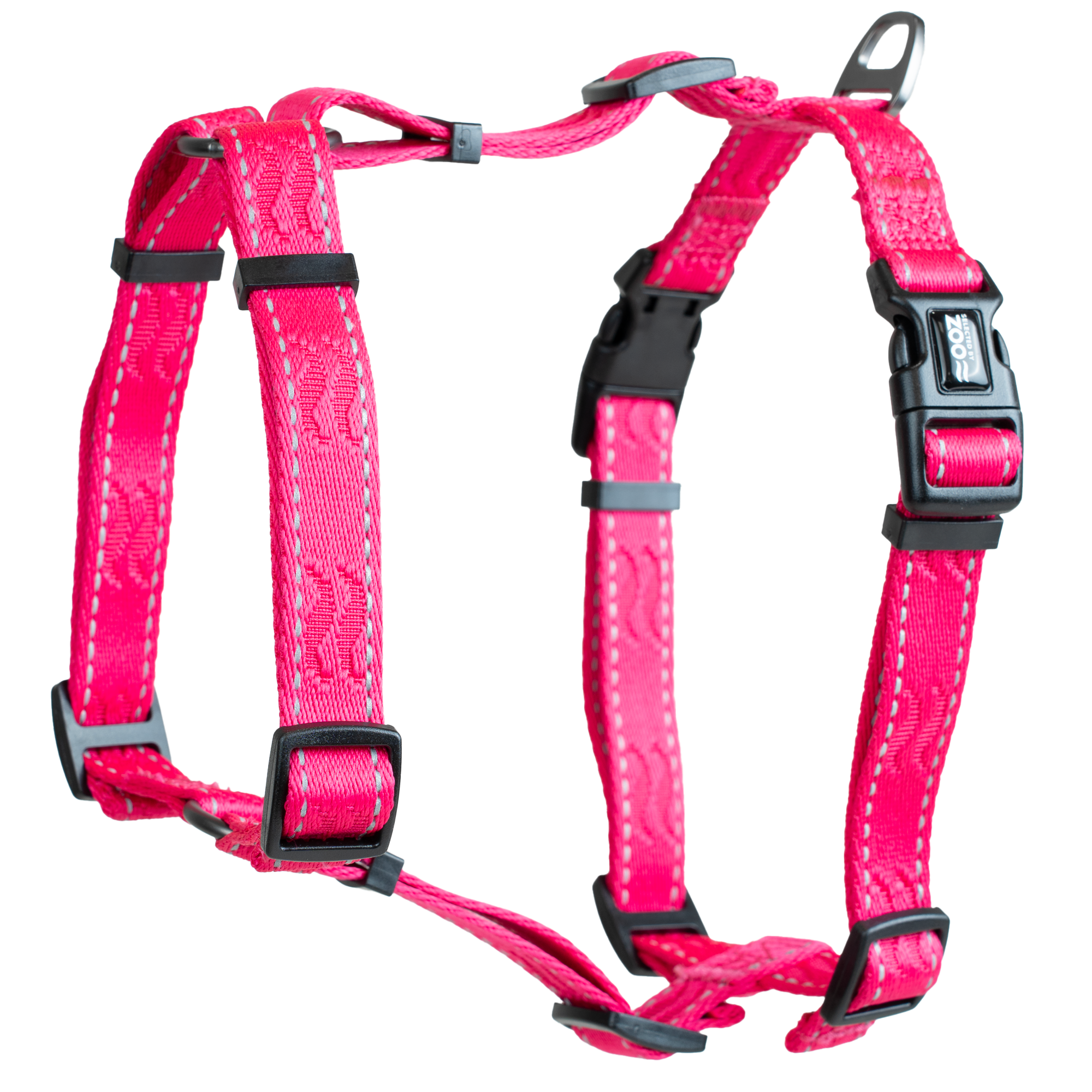 Sele Rufus H-sele justerbar L/XL 25 mm x 100 cm Rosa