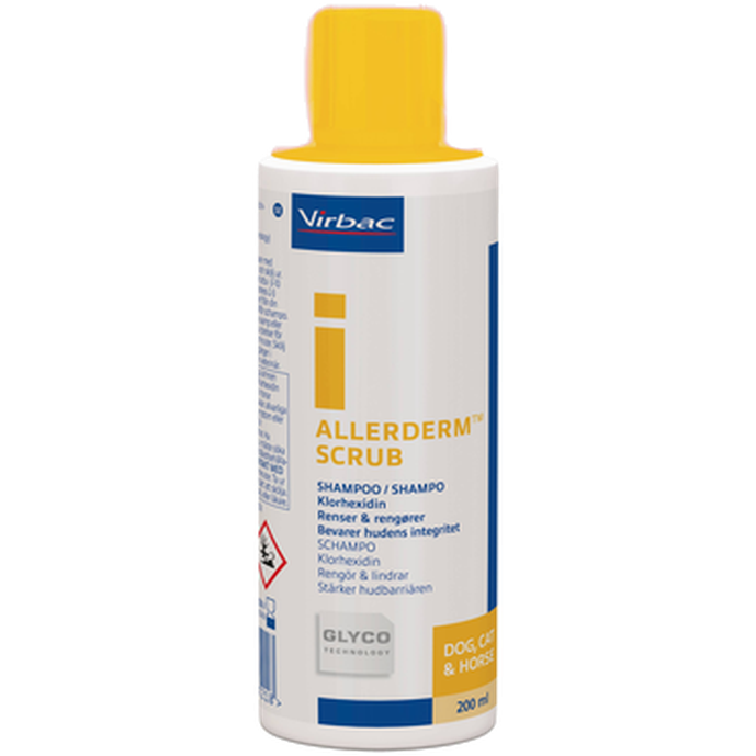 Virbac - Allerderm skrubbesjampo 200 ml - Hund - Hundepleie - Shampoo og balsam - Dyrekassen.no