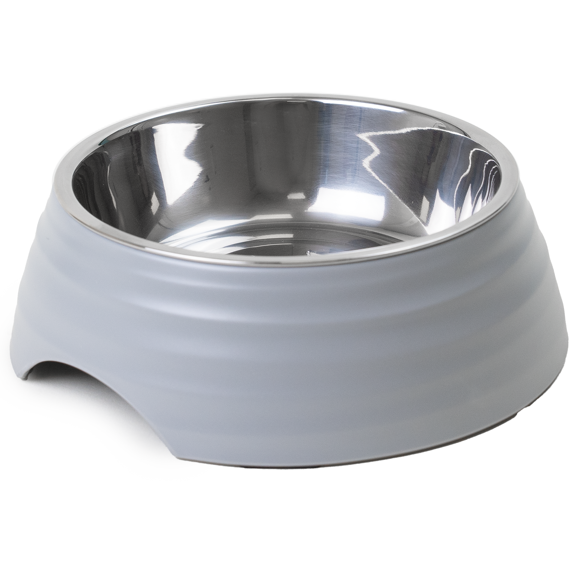 Mat- og vannskål Ripple Grey L 700ml, 22x7,5cm