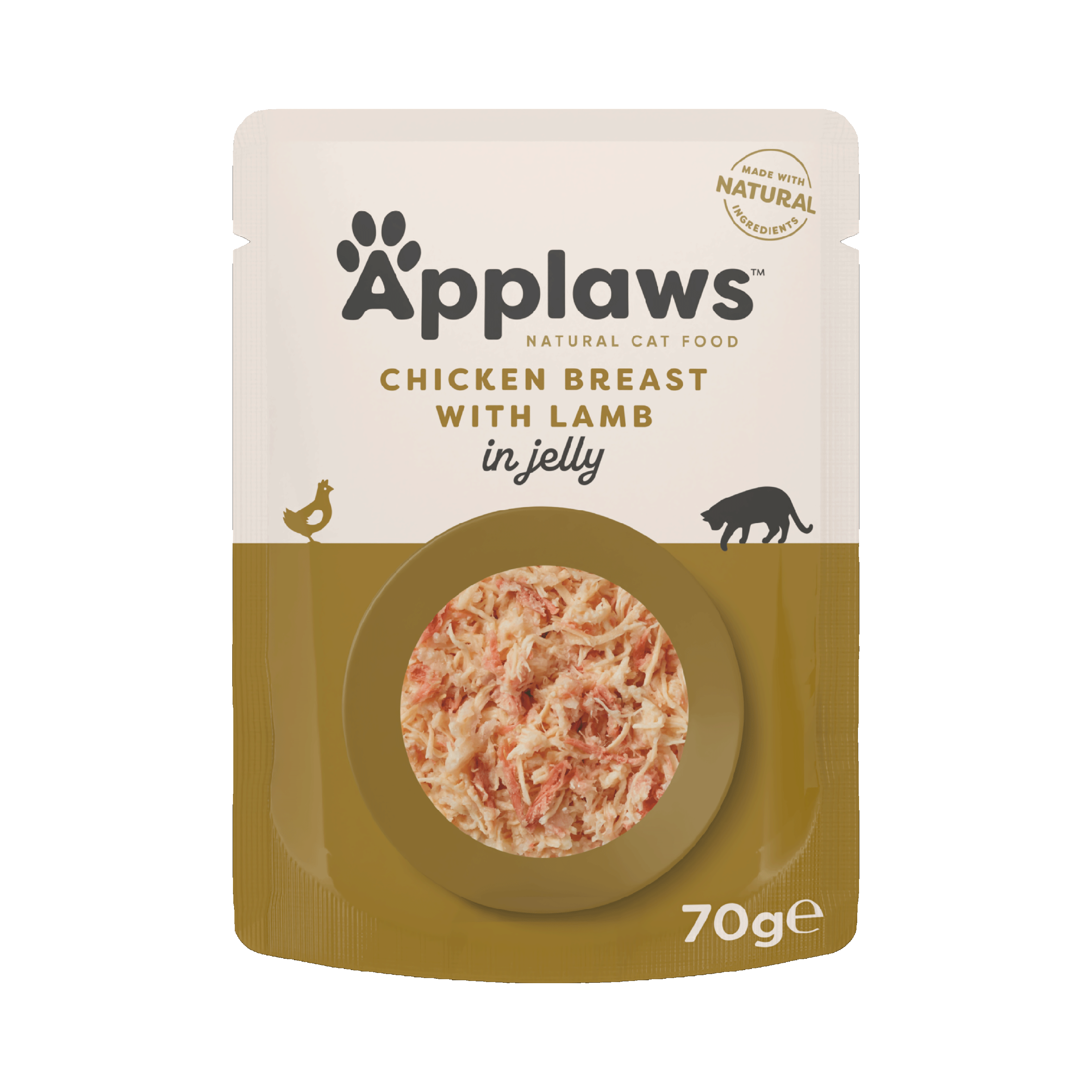 Applaws - Cat Pouch kylling + lammegelé 70 g - Katt - Helse og pels - Kosttilskudd - Våtfôr - Dyrekassen.no