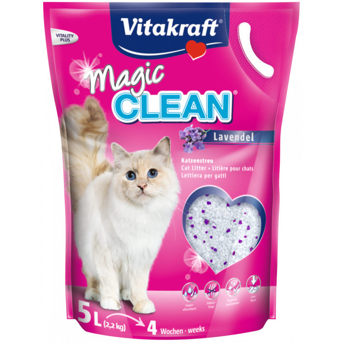 Vitakraft - Lavendel Magic Clean 5L - Katt - Helse og pels - Hygiene - Kattesand - Dyrekassen.no