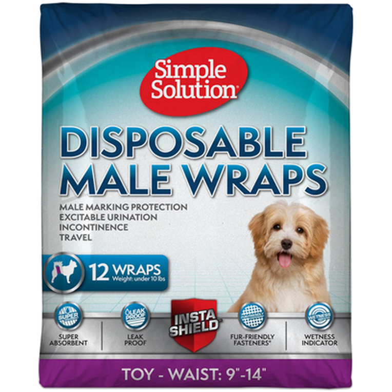 Simple Solution - Engangsbind for menn Small - Hund - Helse og pels - Pelspleie - Shampoo og pleie - Bilbelte til hund - Dyrekassen.no