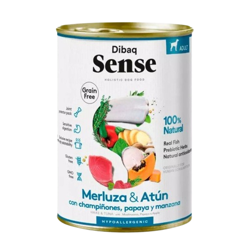 DIBAQ - Sense Våtfôr Hake & Tuna 380g - Hund - Våtfôr - Dyrekassen.no