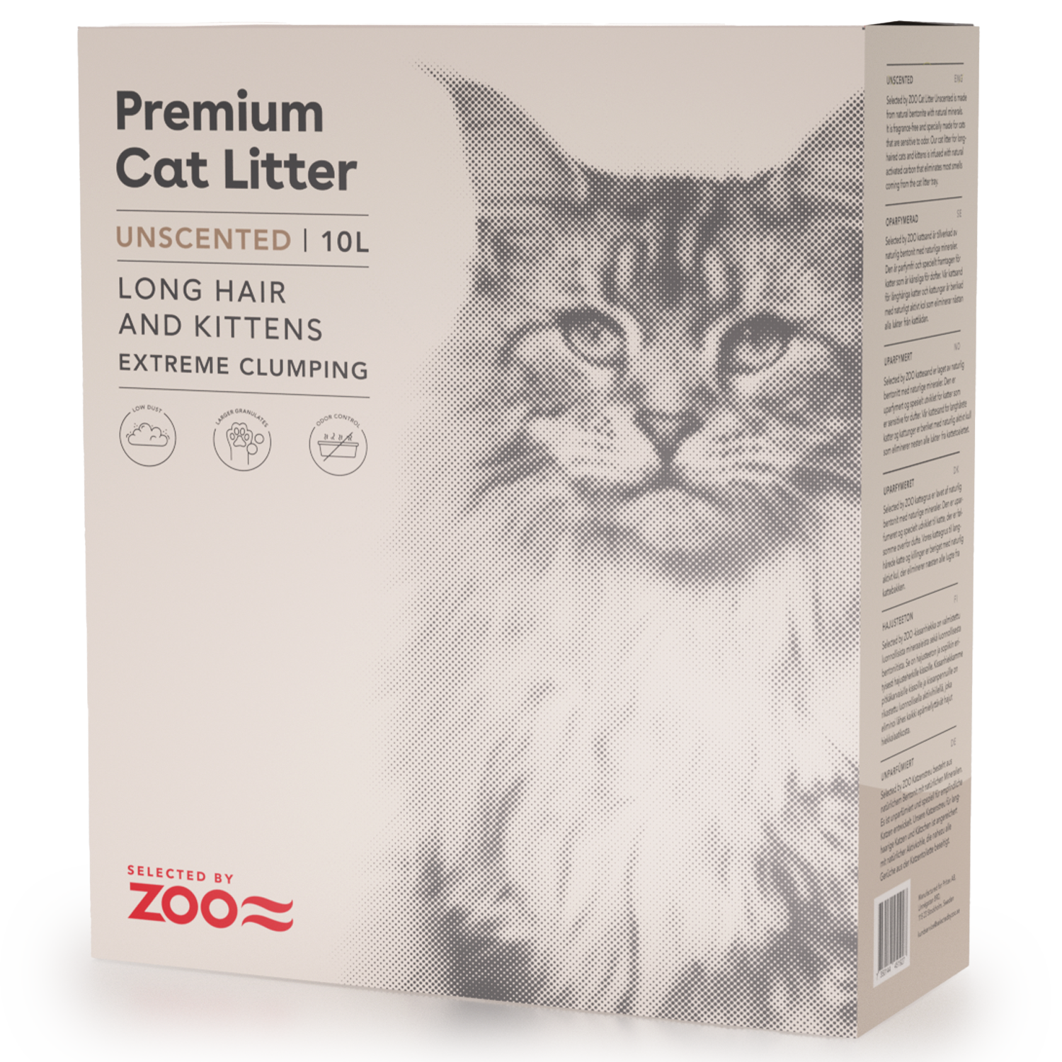 Kattesand uparfymert Langhår & Kattunge 10L