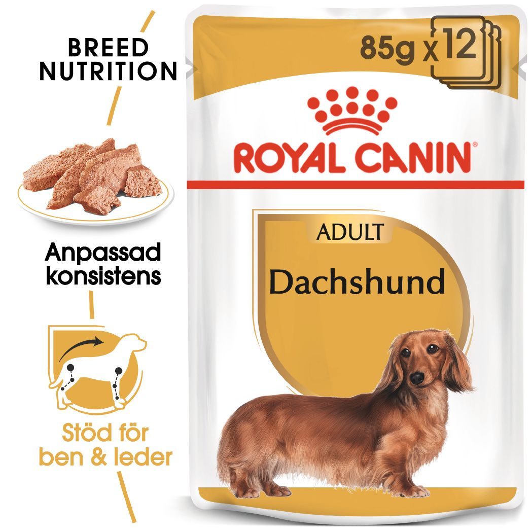 Dachshund Adult Våtfôr for hunder 85 g x 12 stk