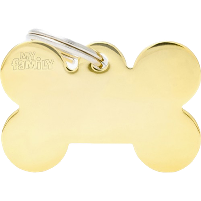 MyFa MyFa ID-Tag Basic Bone Brass