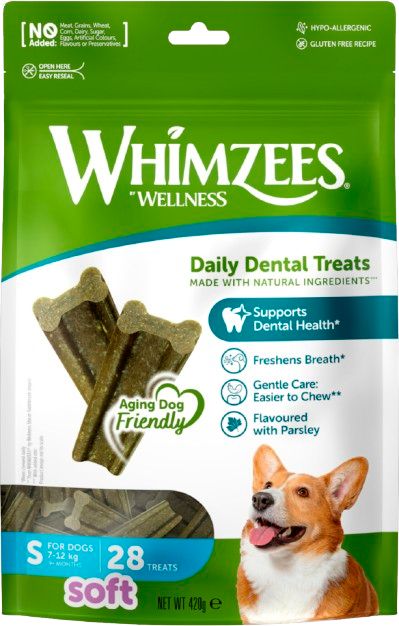 Whimzees - Soft Value-poser S, 28-pakning, 420 g - Hund - Hundegodteri - Dyrekassen.no
