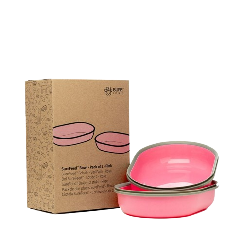 SureFeed Ekstra matskål - Rosa / Udelt 2-pakning