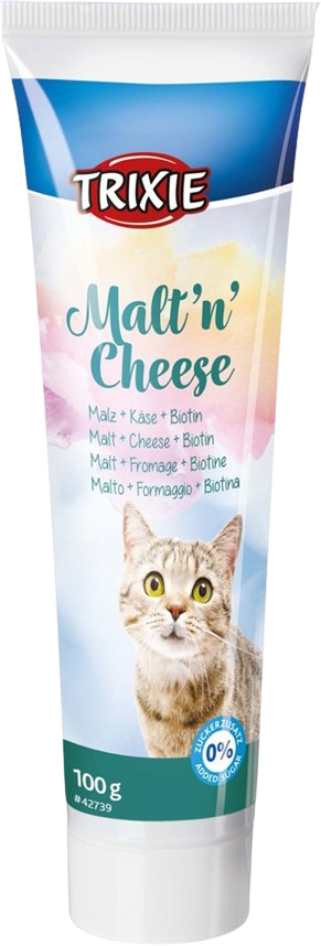 Trixie - Malt'n'Cheese, anti-hårball 100 g - Katt - Helse og pels - Hygiene - Godbiter - Dyrekassen.no