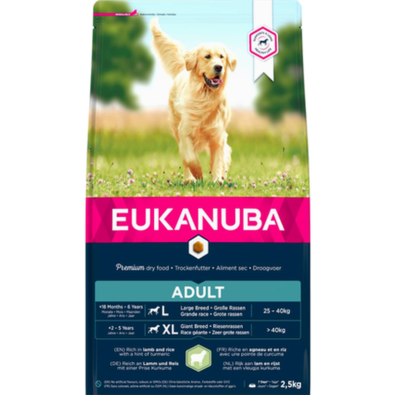 Eukanuba - Dog Adult Large Lamb & Rice 12 kg - Hund - Tørrfôr - Dyrekassen.no