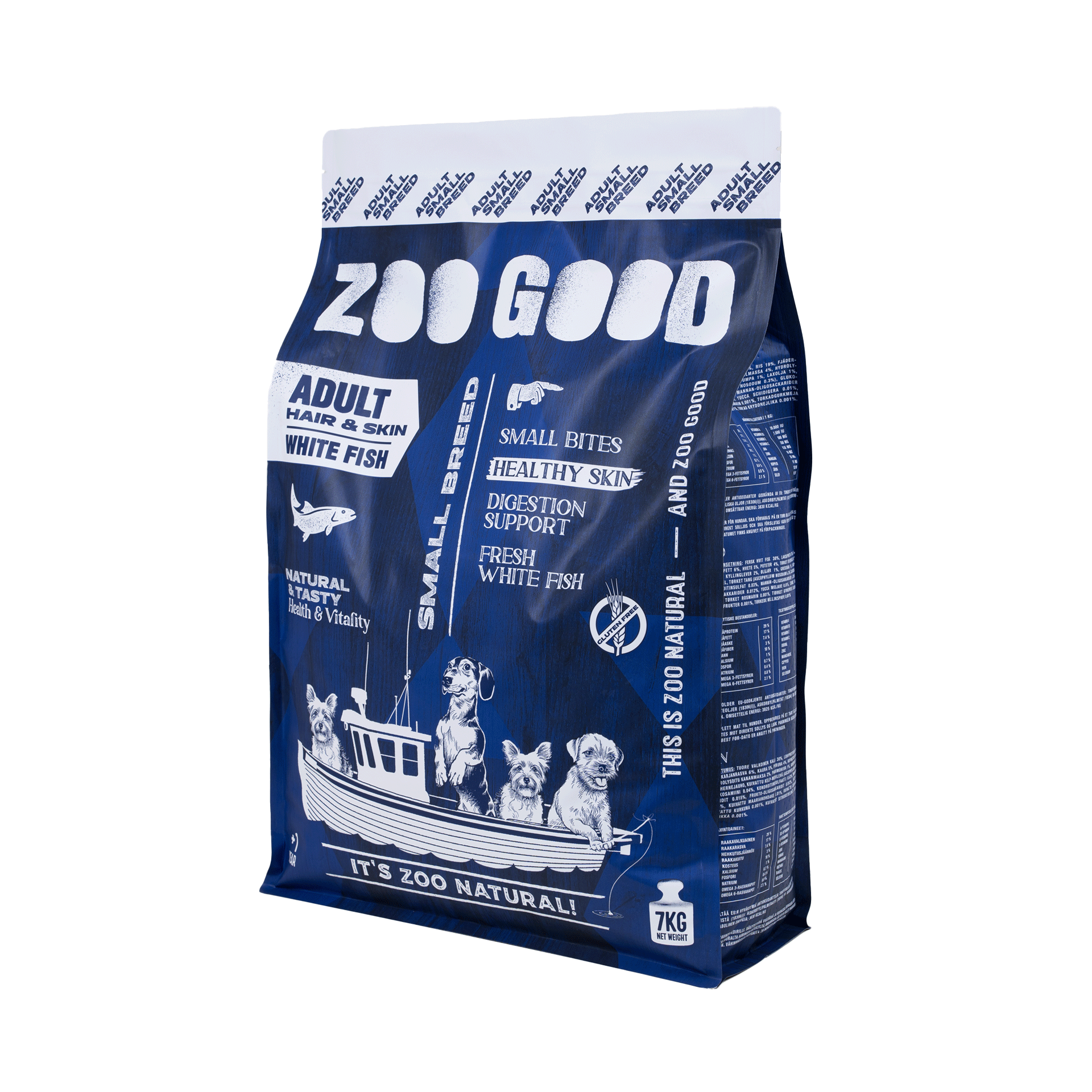 ZOO GOOD White Fish Skin & Hair Small Breed