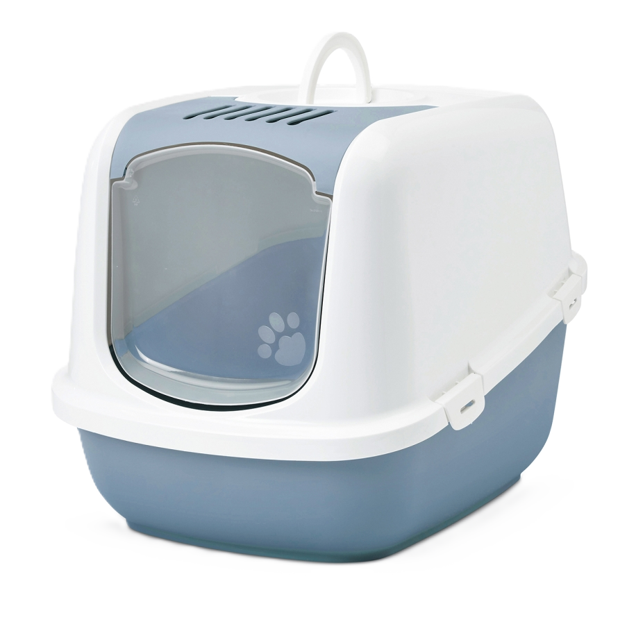 Nestor Jumbo søppelkasse med tak Bluestone