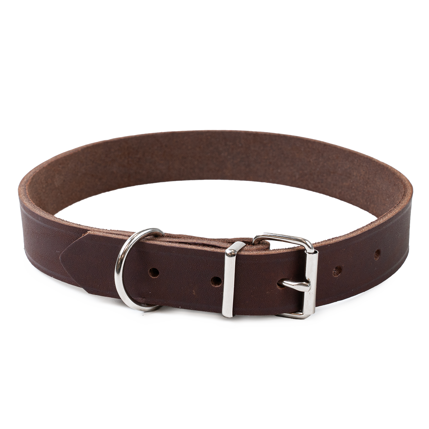 Halskjede i lær Hera justerbar Brun 25 mm x 44-54 cm