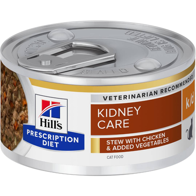 Hill's Prescription Diet Feline k/d Kidney Care Chicken & Vegetables Stew Canned - Wet Cat Food