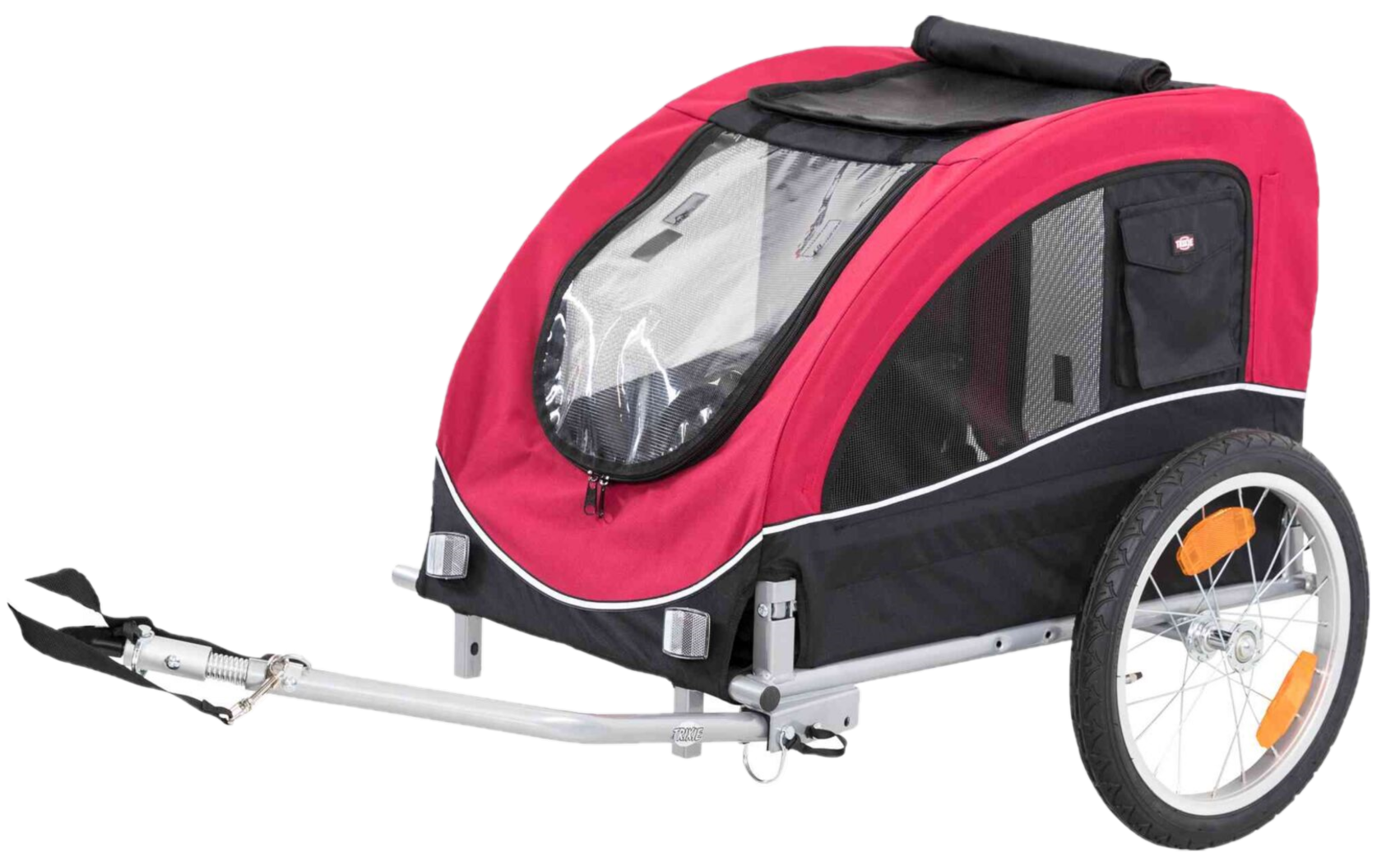 Sykkelvogn for hunder, 63 x 68 x 75/137 cm, Medium, Rød